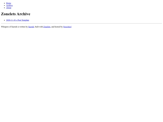 blog page/archive screenshot