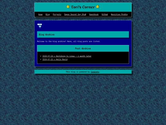 blog/archive screenshot