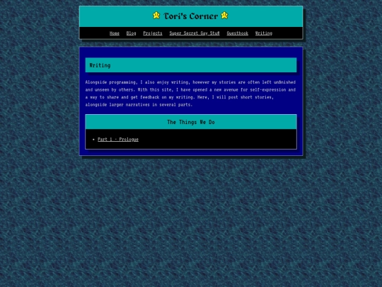 writing screenshot