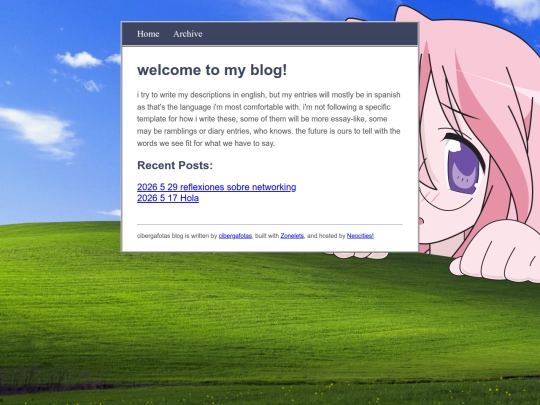 Blog screenshot