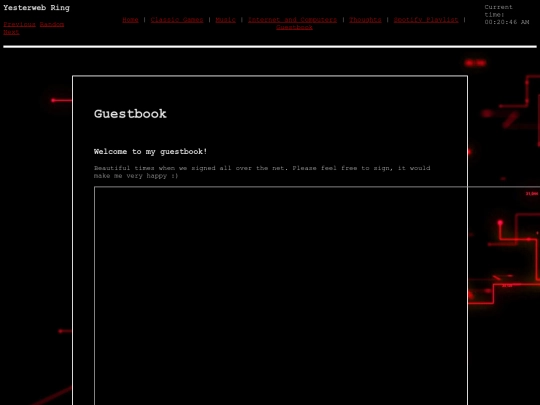 en/guestbook screenshot