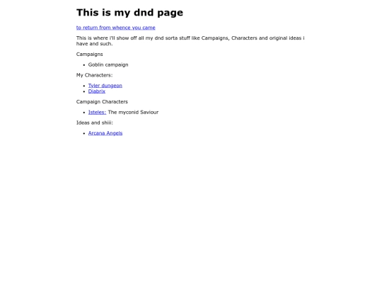 DND/dndmainpage screenshot