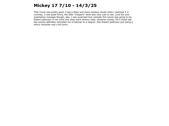 MEDIA/MOVIES/Mickey17 screenshot