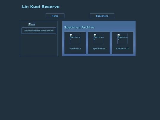 specimen screenshot