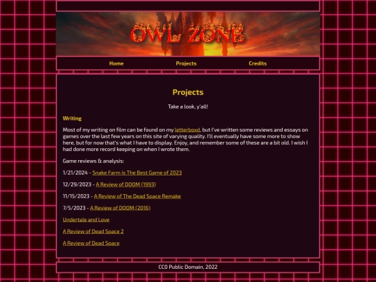 projects screenshot