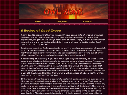 projects/dead-space-review screenshot