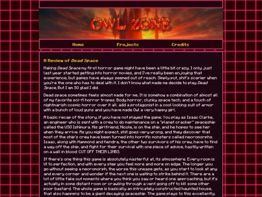 projects/deadspace1review screenshot