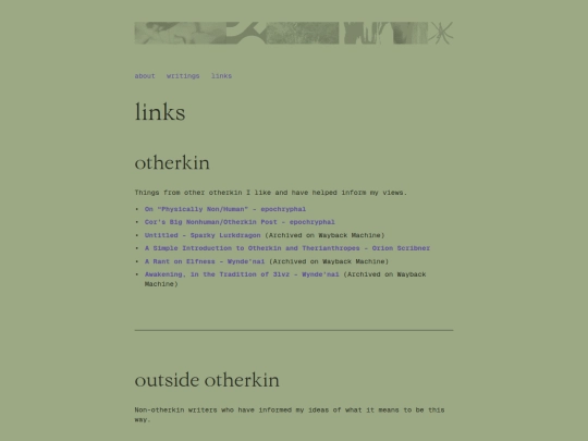 links screenshot