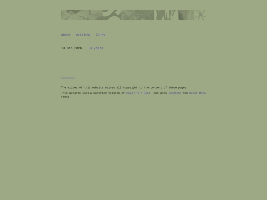 writings screenshot