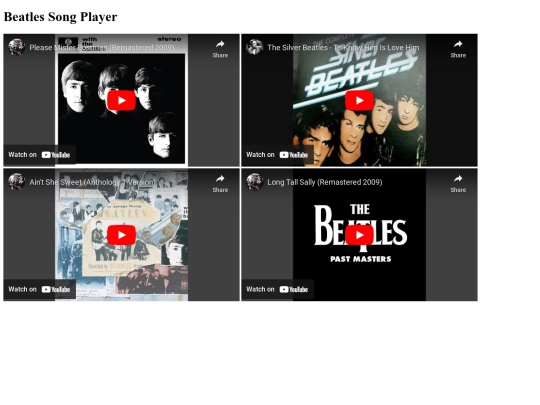beatlessongplayer screenshot