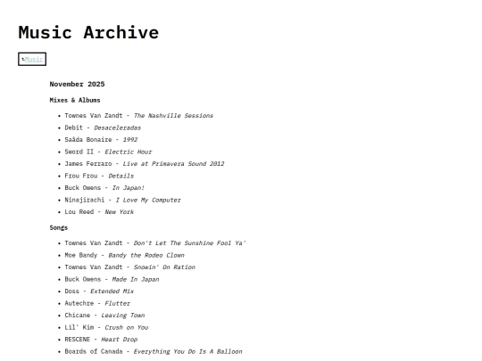 musicArchive screenshot