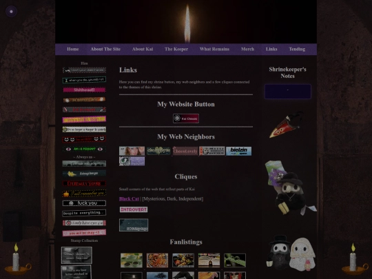 Links screenshot