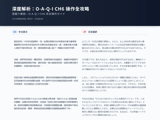 OaQi CH6 六頻道光導流器簡易操作指南中日本 screenshot