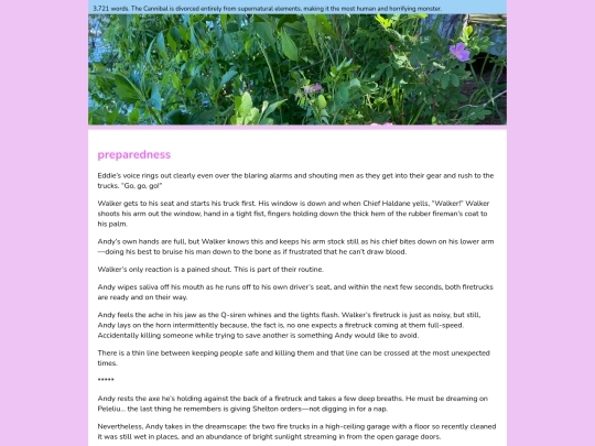 fanfics/preparedness screenshot