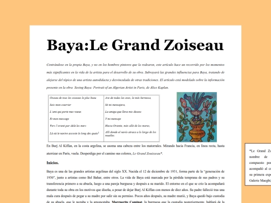 Artículos/Baya (español) screenshot