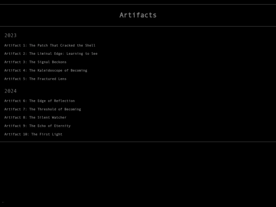 artifacts screenshot