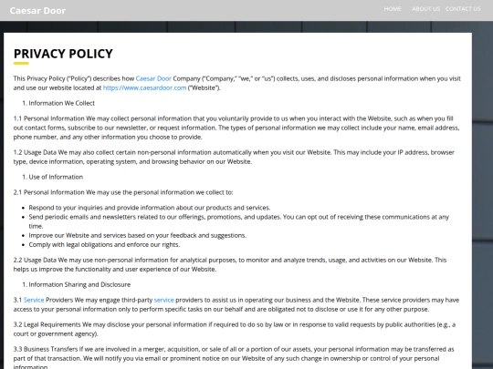 privacy-policy screenshot