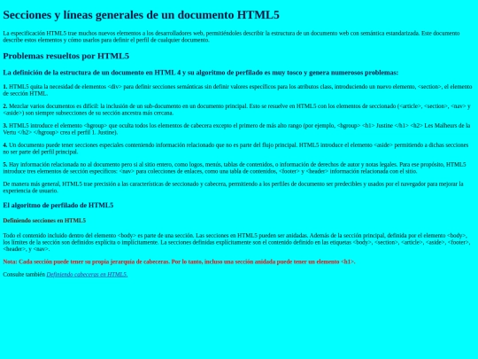 secciones screenshot