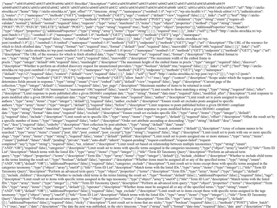 wp-json screenshot