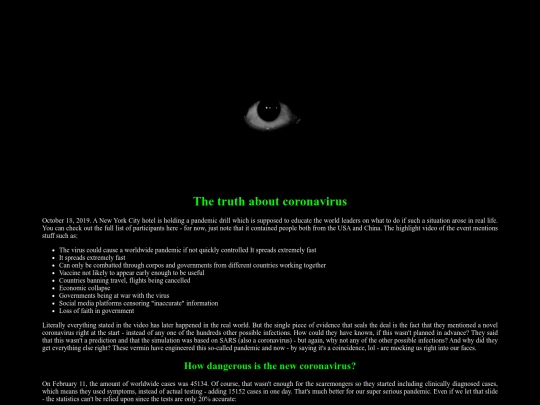 coronavirus screenshot