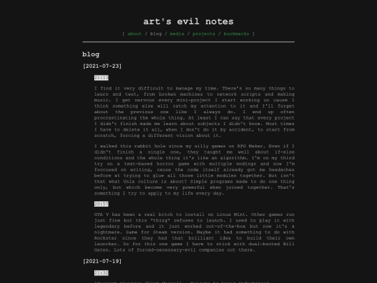 blog screenshot