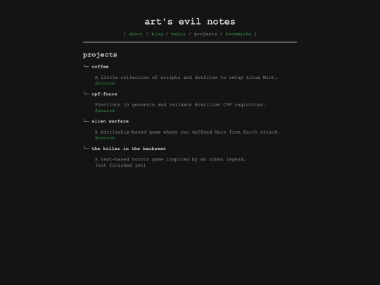projects screenshot