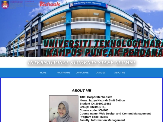 corporate/aboutme screenshot