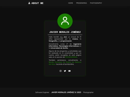 about-me screenshot