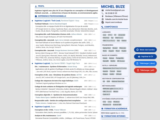 cv_michel_buze screenshot