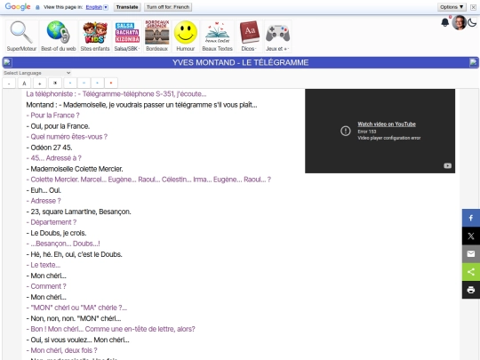 lavache/yves-montand-le-telegramme-sketch screenshot