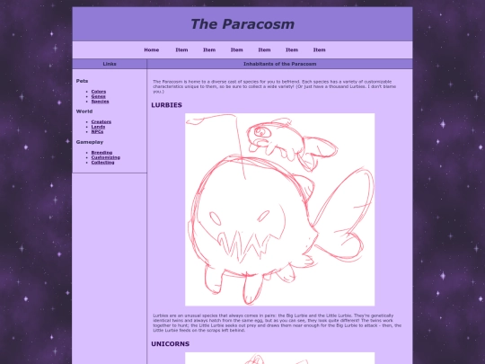 Pets/species screenshot