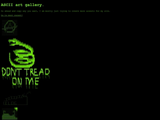 Pages/ASCIIartGallery screenshot