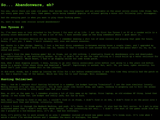 Pages/Blog/AbandonWare screenshot