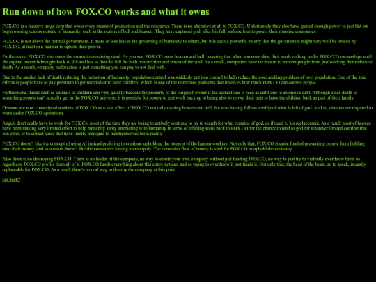 Pages/Writting/Fox.co/RunDown screenshot