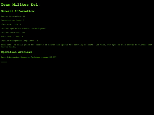 Pages/Writting/TSADF/TeamMilitisDei screenshot