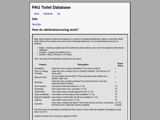info screenshot