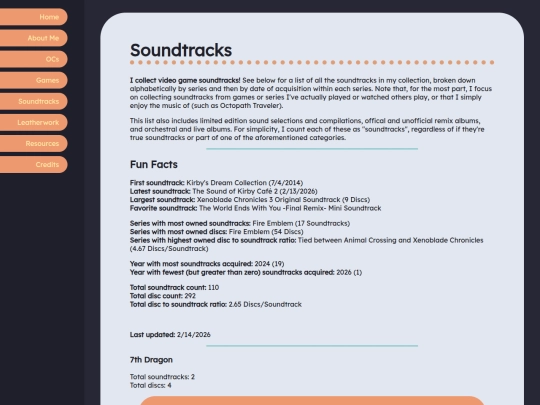 soundtracks screenshot