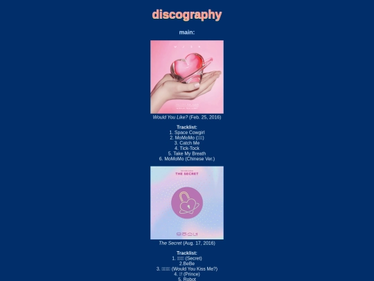 discography screenshot