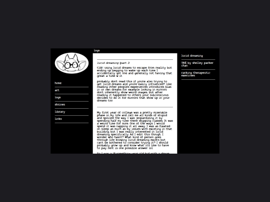 logPages/lucidDreaming screenshot