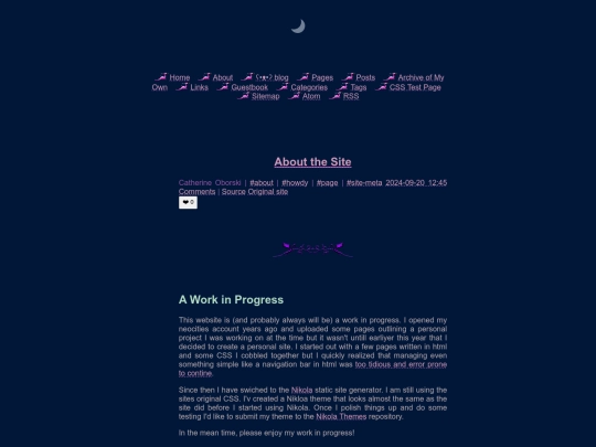 pages/about/the-site screenshot