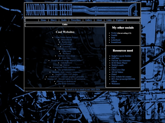 links screenshot
