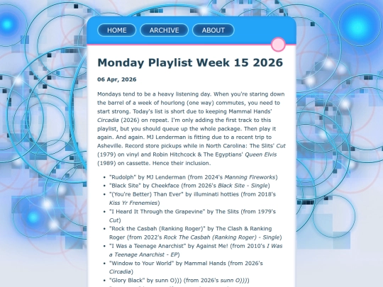 posts/2026-04-06-Monday-Playlist-Week-15-2026 screenshot