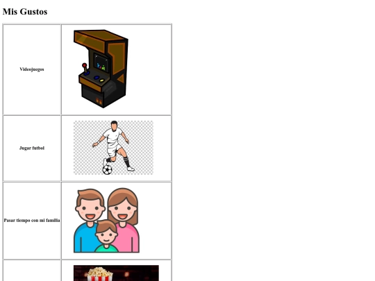 Actividad No.3 /Gustos screenshot