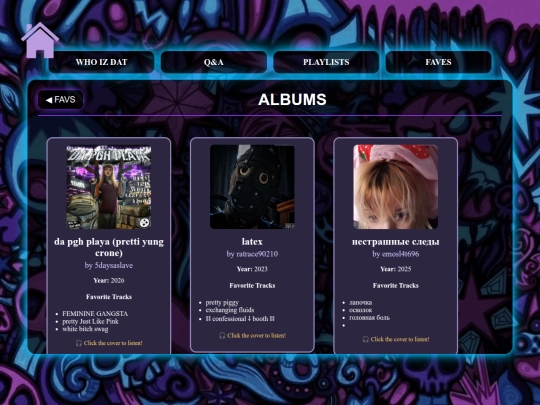 aboutme/albums screenshot