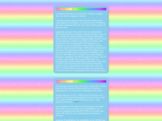 diary screenshot