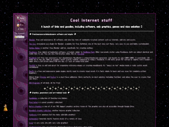 links screenshot