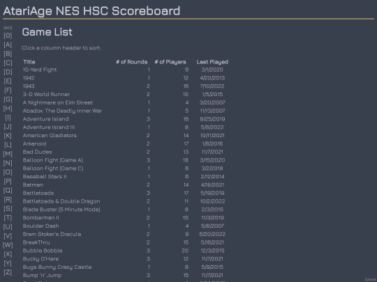 Games/GameList screenshot