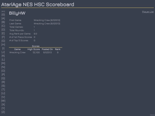 Players/BillyHW screenshot