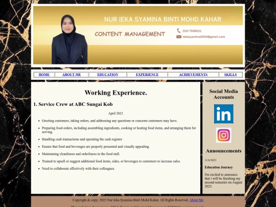 experience screenshot