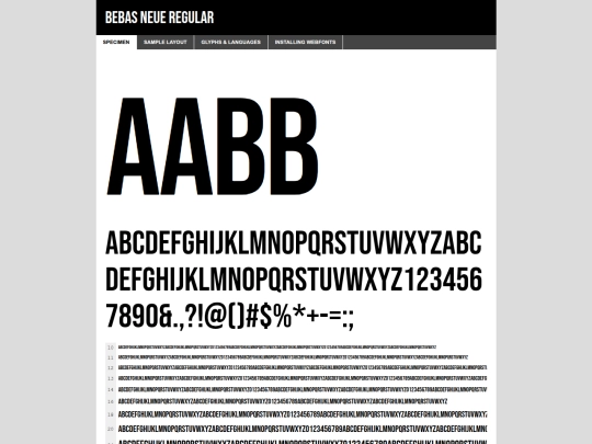 bebas/bebasneue-regular-demo screenshot